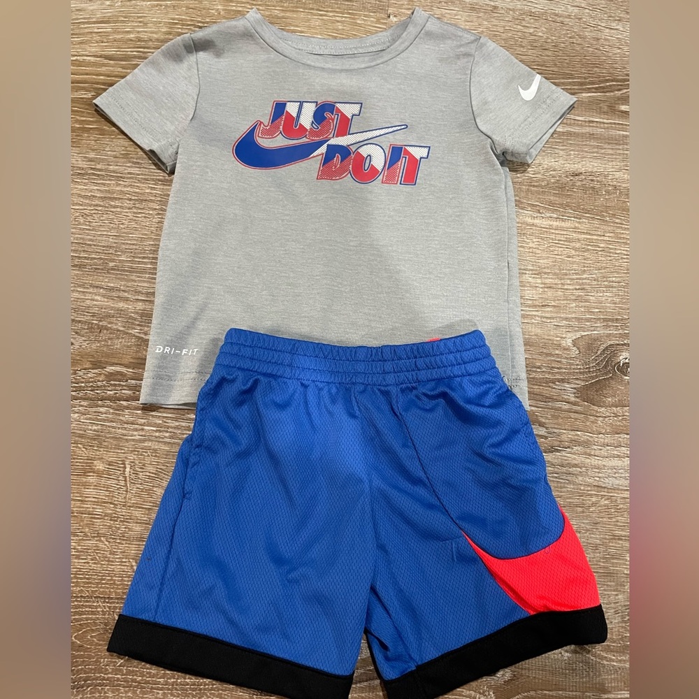 Toddler boy Bike shirt and short set size 2T.